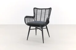 Jasmine Black/Marena 6-persoons ronde tuinset Ø158 cm. - Betonlook