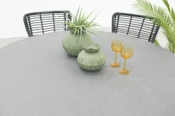 Jasmine Black/Marena 6-persoons ronde tuinset Ø158 cm. - Betonlook