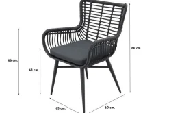 Jasmine Black/Noah 6-persoons dining tuinset 260x100 cm. - Teak OP=OP