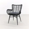 Jasmine Black/Ottowa 6-persoons dining tuinset 205-265x100 cm. - Houtlook