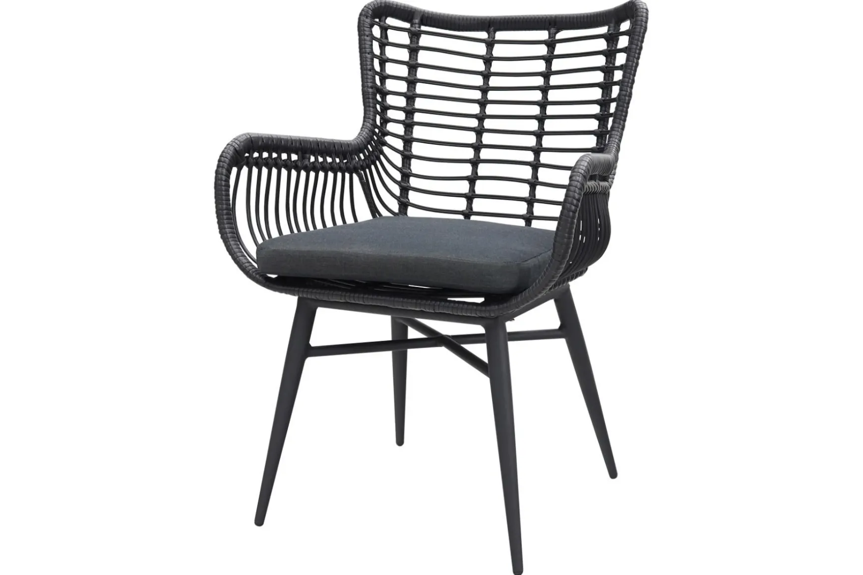 Jasmine Black/Taste Prado Ellips 6-persoons dining tuinset 240x115 cm. - Teak