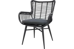 Jasmine dining tuinstoel - black