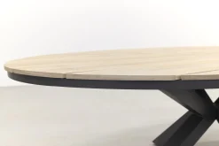 Jasmine Naturel/GI Edison 6-persoons ovale dining tuinset 220 x 115 cm.