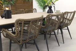 Jasmine Naturel/GI Nevada 6-persoons dining tuinset 240x100 cm.