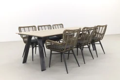 Jasmine Naturel/GI Nevada 6-persoons dining tuinset 240x100 cm.
