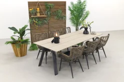 Jasmine Naturel/GI Nevada 6-persoons dining tuinset 240x100 cm.