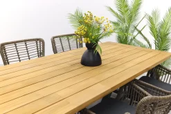 Jasmine Naturel/Noah 6-persoons dining tuinset 260x100 - Teak OP=OP