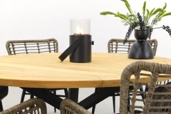 Jasmine Naturel/Taste Prado 6-persoons ronde dining tuinset Ø160 cm. - Teak
