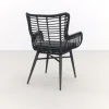Jasmine/Taste Prado Ellips 6-persoons ovale dining tuinset 240x115 cm. - Black/Naturel mix