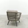 Julia natural rope low-dining tuinstoel - Antraciet