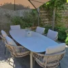 Julia naturel rope dining tuinstoel - Antraciet
