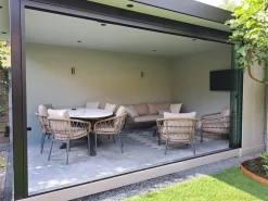 Julia naturel rope dining tuinstoel - Antraciet