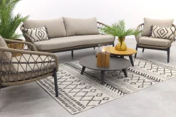 Julia stoel bank loungeset - 5-delig - antraciet