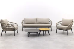 Julia stoel bank loungeset - 5-delig - antraciet