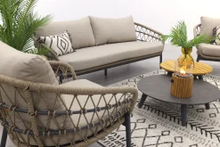 Julia stoel bank loungeset - 5-delig - antraciet