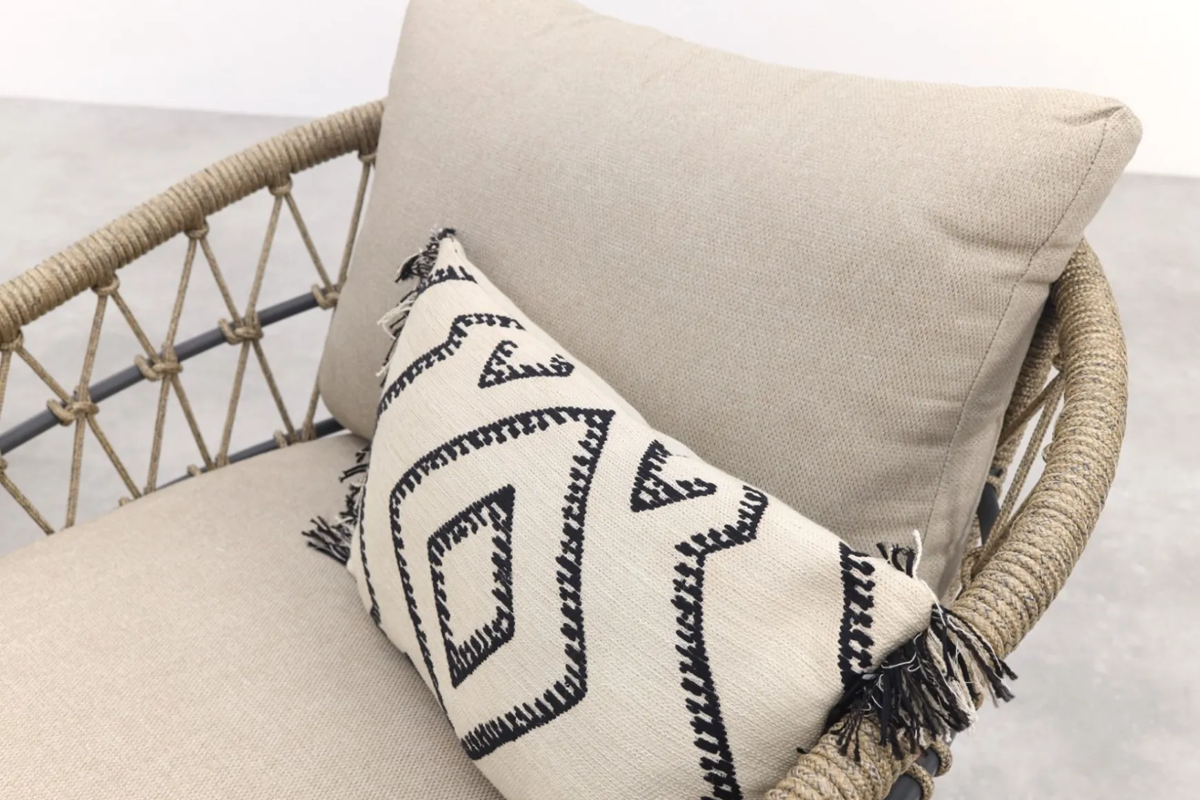 Julia stoel bank loungeset - 5-delig - antraciet
