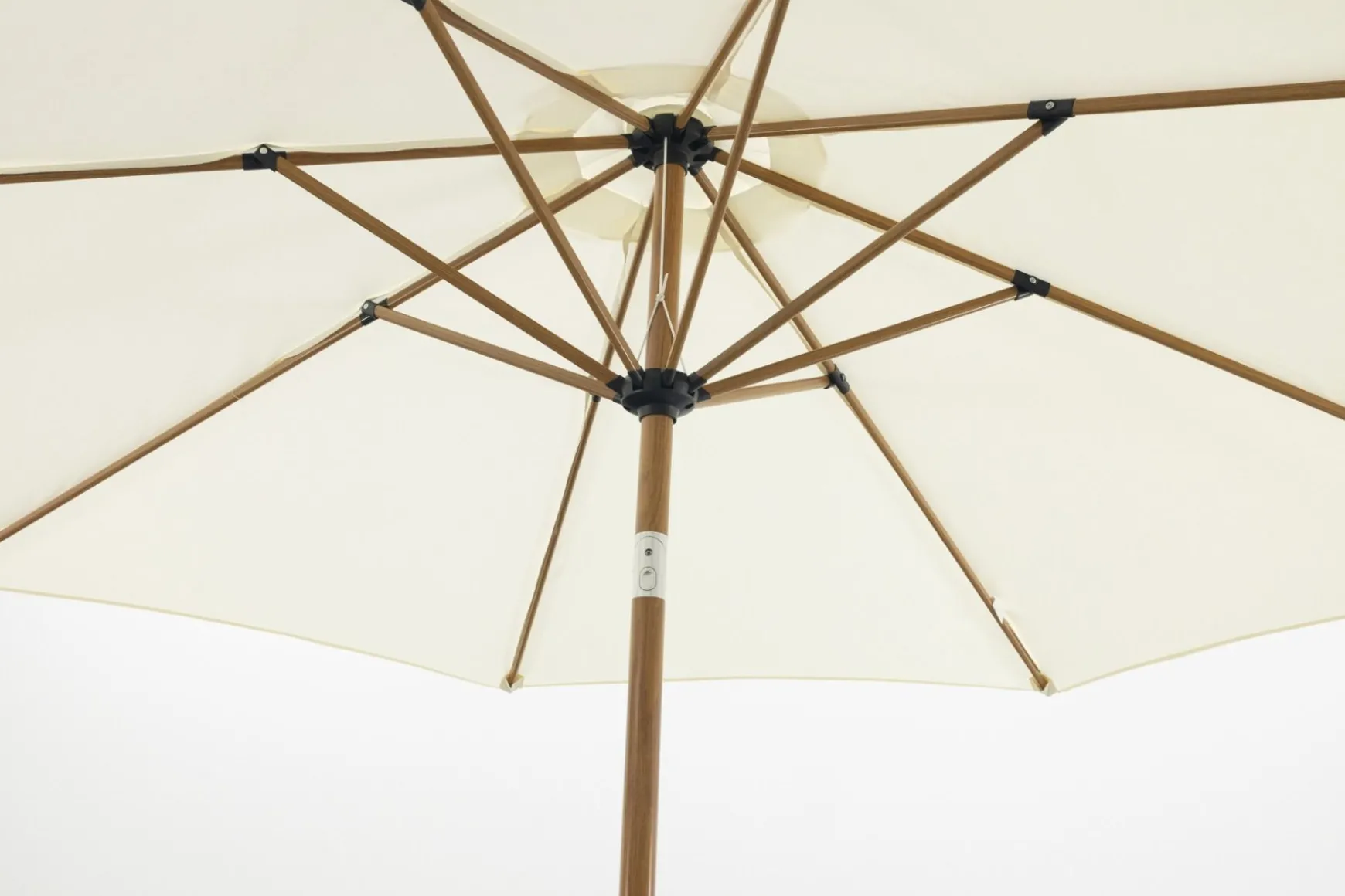Kayu Stokparasol Ø300 cm. - Ecru/Woodlook