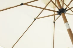 Kayu Stokparasol Ø300 cm. - Ecru/Woodlook met vulbare voet & hoes