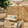 Kayu Stokparasol Ø300 cm. - Ecru/Woodlook met sleepvoet & hoes