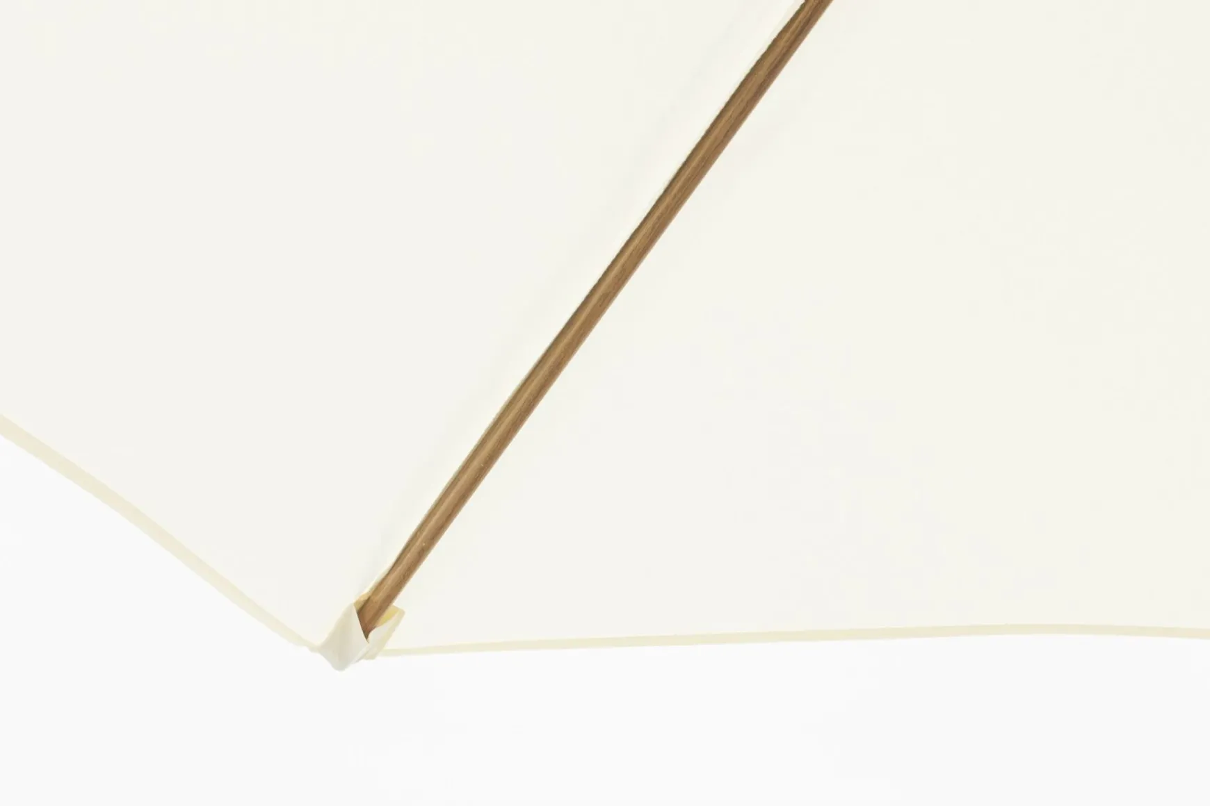 Kayu Stokparasol Ø300 cm. - Ecru/Woodlook met sleepvoet & hoes