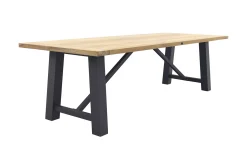 Keltex tuintafel - teak/aluminium - antraciet - 265x101 cm. - Op=Op
