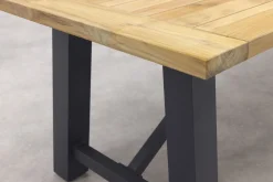 Keltex tuintafel - teak/aluminium - antraciet - 265x101 cm. - Op=Op