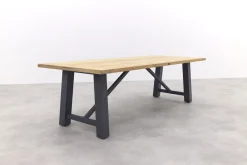 Keltex tuintafel - teak/aluminium - antraciet - 265x101 cm. - Op=Op