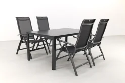 Kettler Altura Curve/Cubic 4-persoons verstelbare tuinset 160x95 cm. - Antraciet