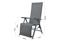 Kettler Cirrus relaxstoel XL Antraciet