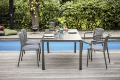 Kettler Cubic aluminium tuintafel 160x95 cm. - Antraciet