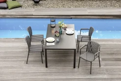 Kettler Cubic aluminium tuintafel 160x95 cm. - Antraciet
