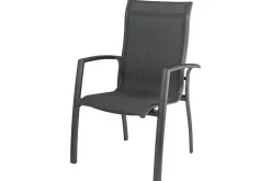 Kettler Legato/Edge stapelbare aluminium tuinset voor 4 personen 160x95 cm. - Antraciet