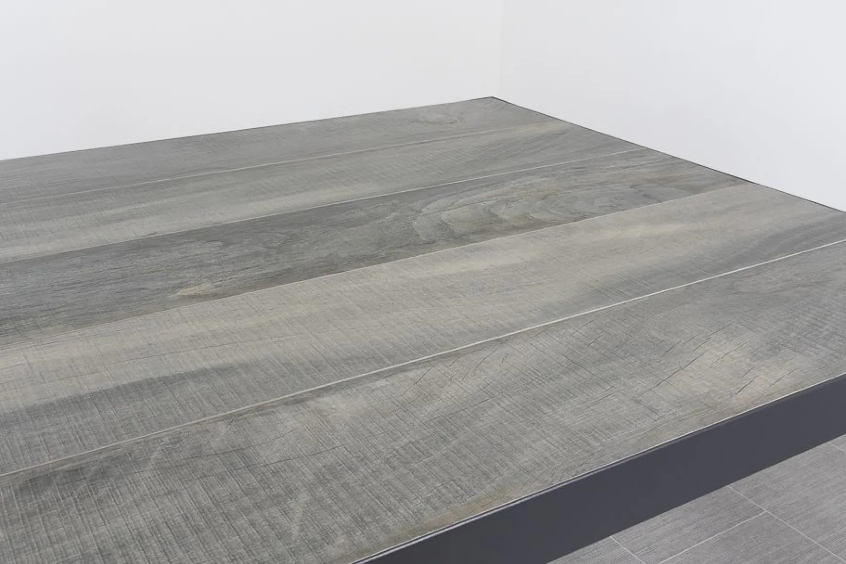 Kings tuintafel 100x100 cm. - Antraciet/Houtlook