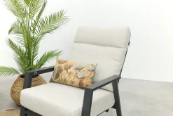 Lagos/Atlanta stoel-bank loungeset 4-delig verstelbaar - Antraciet