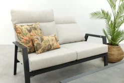 Lagos/Atlanta stoel-bank loungeset 4-delig verstelbaar - Antraciet