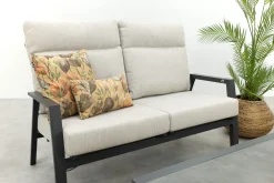 Lagos/Atlanta stoel-bank loungeset 4-delig verstelbaar - Antraciet