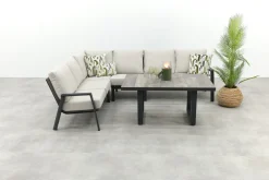 Lagos/Darwin lounge dining set - antraciet - links & rechts
