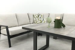 Lagos/Darwin lounge dining set - antraciet - links & rechts