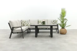 Lagos/Darwin lounge dining set - antraciet - links & rechts