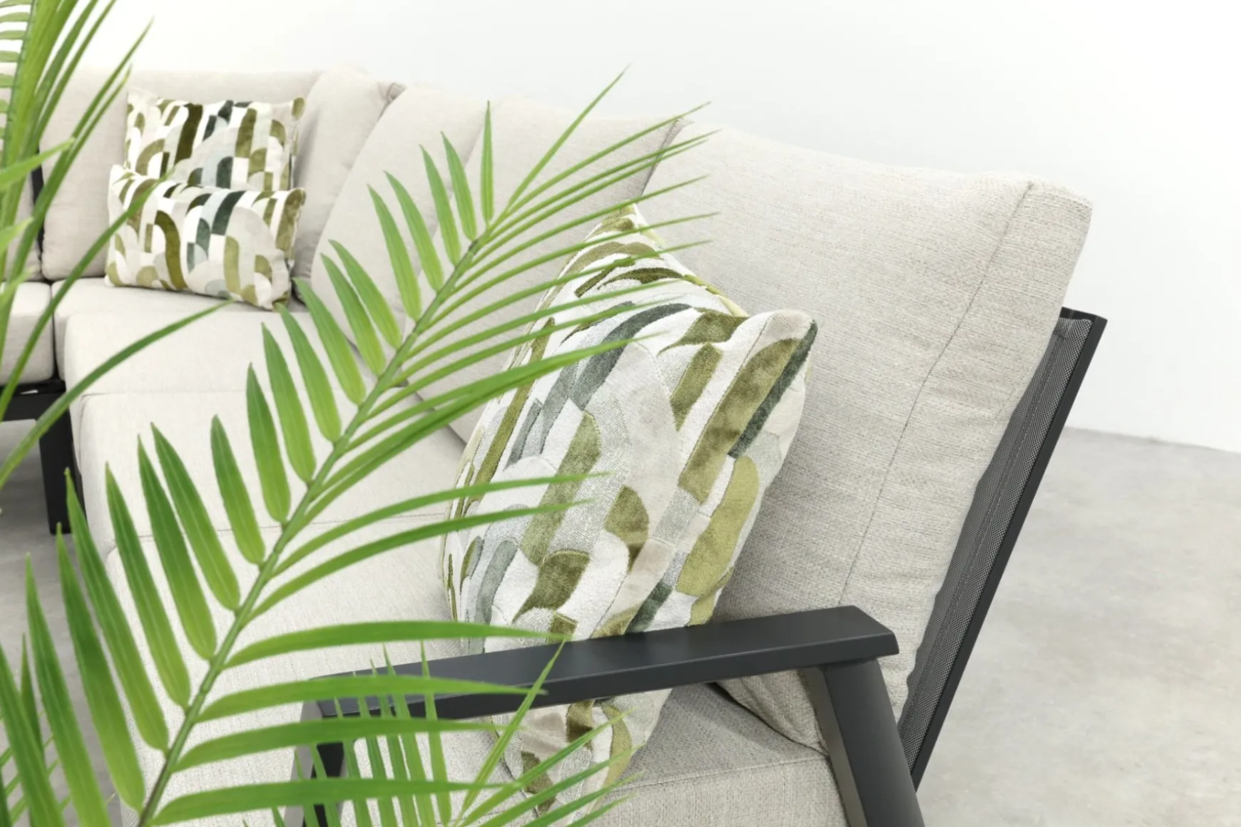 Lagos/Darwin lounge dining set - antraciet - links & rechts