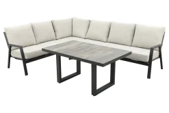 Lagos/Darwin lounge dining set - antraciet - links & rechts