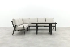 Lagos/Darwin lounge dining set - antraciet - links & rechts