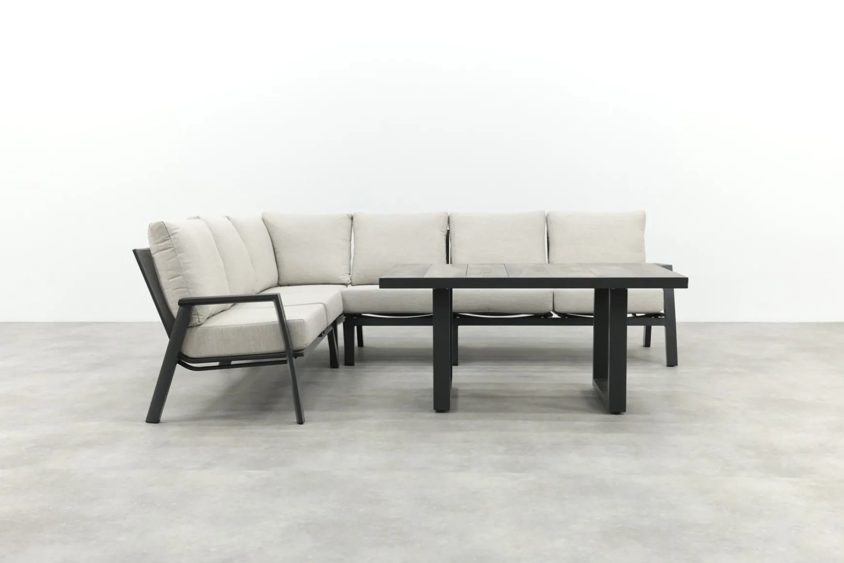 Lagos/Darwin lounge dining set - antraciet - links & rechts