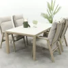 Lagos/Kings verstelbare 4-persoons tuinset 180x100 cm. - Latte