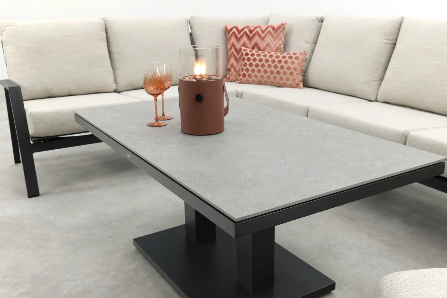 Lagos/Milford loungeset - met verstelbare tafel - links & rechts