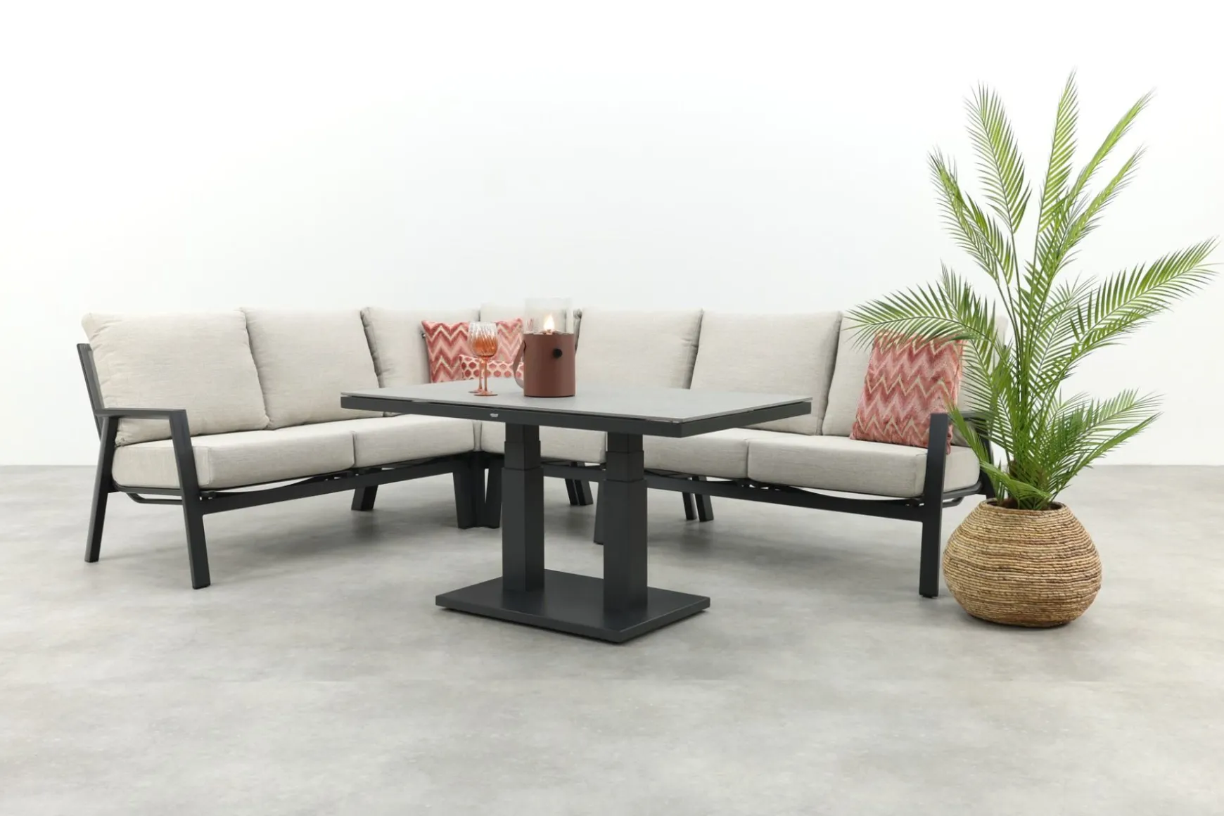 Lagos/Milford loungeset - met verstelbare tafel - links & rechts