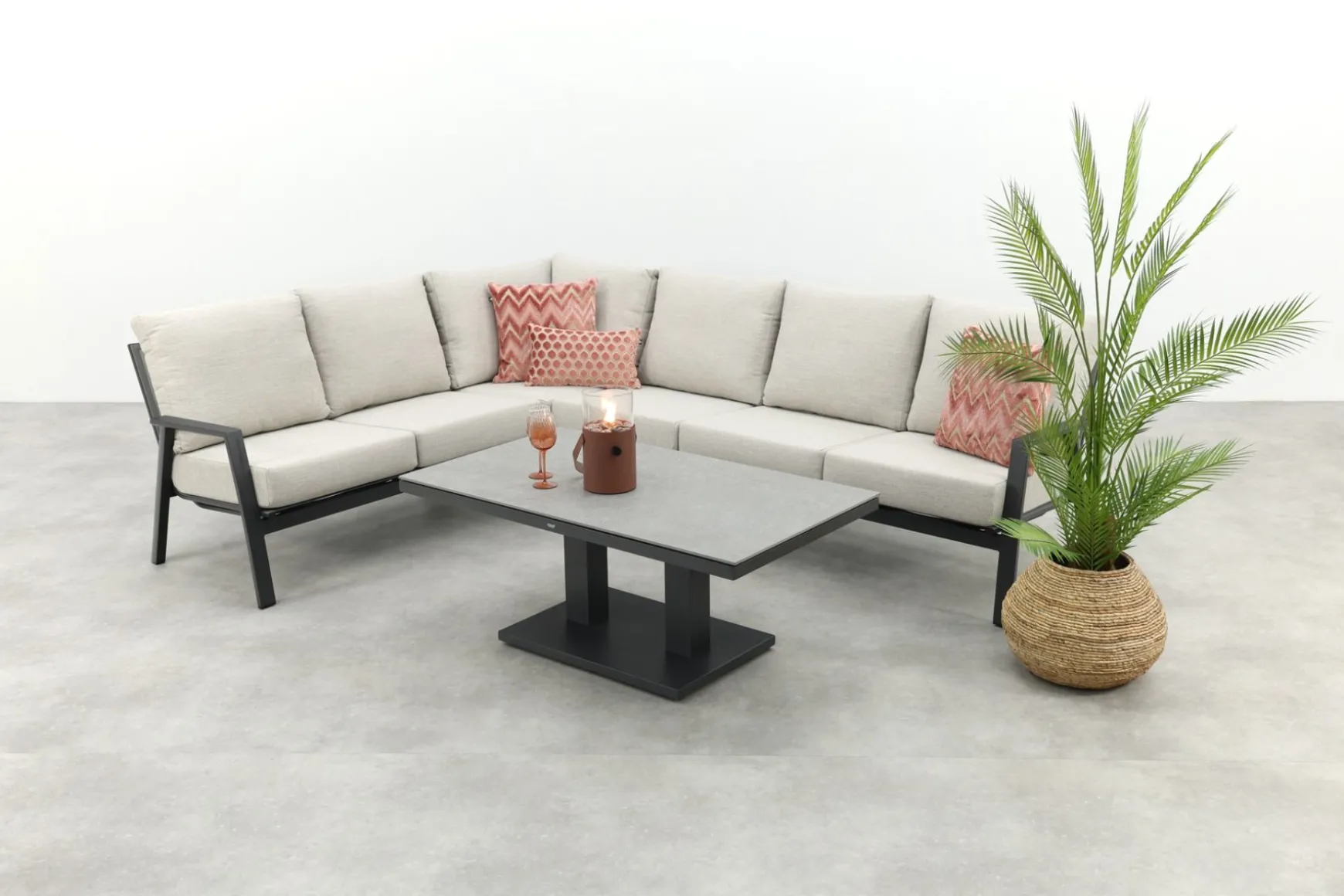 Lagos/Milford loungeset - met verstelbare tafel - links & rechts