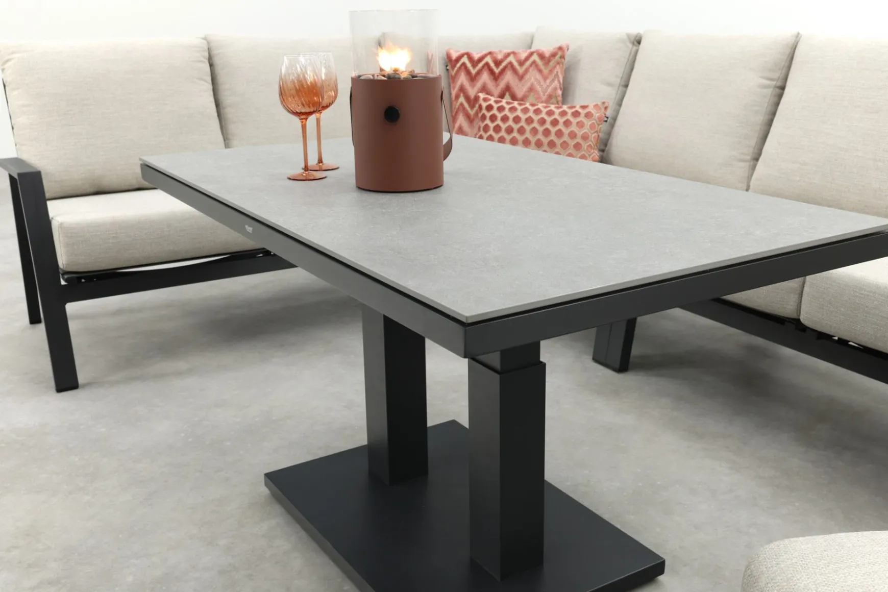 Lagos/Milford loungeset - met verstelbare tafel - links & rechts