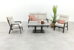 Lagos/Milford stoel-bank loungeset 4-delig verstelbaar