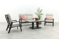 Lagos/Milford stoel-bank loungeset 4-delig verstelbaar